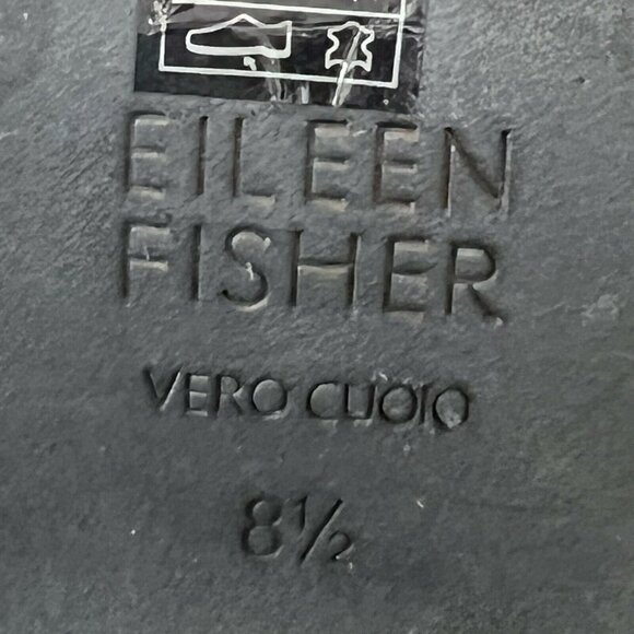 Eileen Fisher Womens Size 8.5 Black Leather Tag Wrap-Snap Leather Bootie - Picture 7 of 7